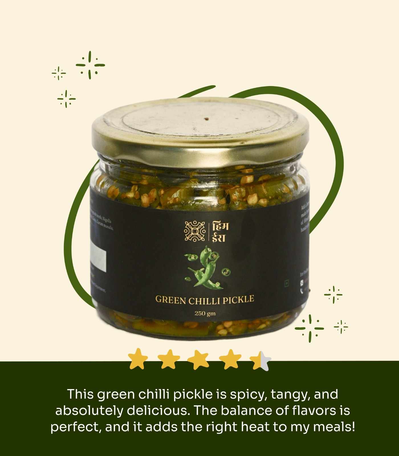 Green Chilli Pickle - Pahari Mirch Ka Achar