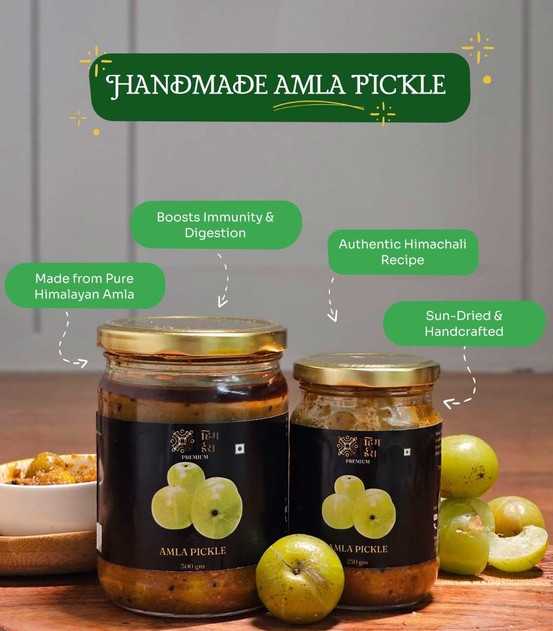 Handmade Amla Pickle – Khatta Meetha & Nutrient-Rich